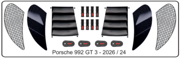 Decal Set – Porsche 911 (992) GT3 Vent Mesh & Air Outlet Details